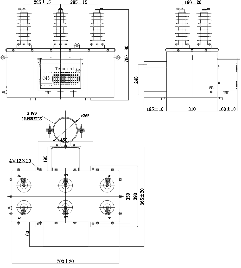13/8kV Stainless Steel Tank Metering Units - UNISUN ELECTRIC